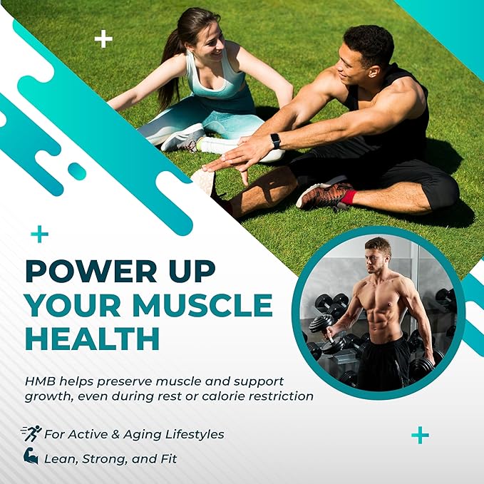 Liposomal HMB 3000mg with Vitamin D3, K2 - Support Muscle Mass, Recovery, Bone Health - Made and Tested in The USA