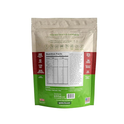 HLTH Code Complete Meal Replacement Shake - Healthiest Meal Replacement = Healthiest You | Keto Friendly | High Protein | Low Carb | Collagen | Gluten Free | Plant Based Chocolate (15 servings)