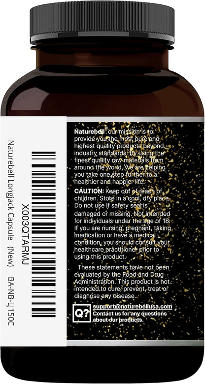 Tongkat Ali 200:1 (Longjack) Extract for Men, 2000mg Per Serving, 150 Capsules, Indonesia Origin, Eurycoma Longifolia | with Panax Ginseng for Energy, Stamina, & Male Health Support