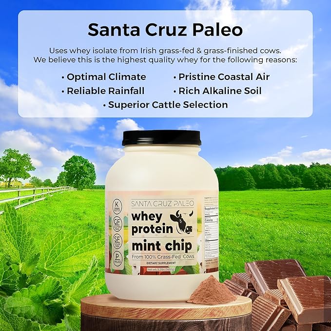 Santa Cruz Paleo Whey Protein Tub (Mint Chip)