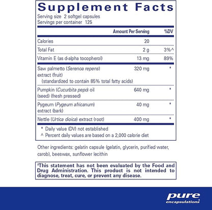 Pure Encapsulations Saw Palmetto Plus | with Nettle Root Extract to Support Urinary Function | 250 Softgel Capsules