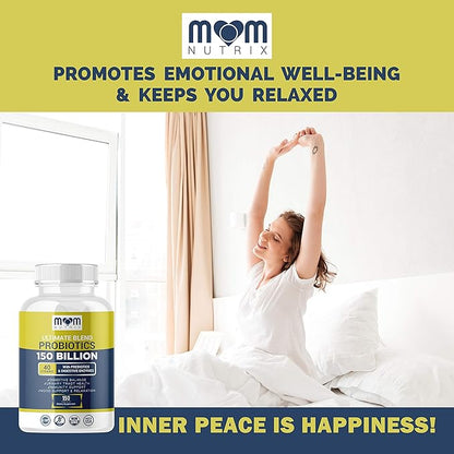 Probiotics 150 Billion CFU - 40 Strain Probiotics for Women, Probiotics for Men and Adults - Shelf Stable Probiotic with Organic Prebiotic - Acidophilus Probiotic - 150 Capsules - Made in USA