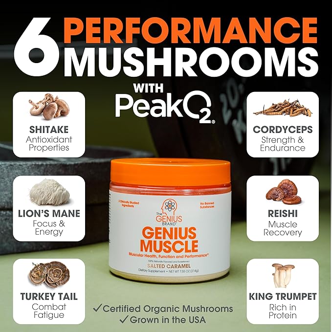 Genius Muscle Builder & Mass Gainer Supplement, Salted Caramel - 100% Naturally Flavored & Sweetened - Anabolic Activator for Men & Women - Weight Gainer, Lean Muscle Growth for Bodybuilding