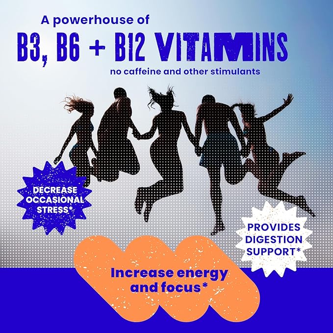 Energy Gummies - with Biotin, Vitamin B3, Vitamin B6 and Vitamin B12 for Kids & Teens - All Natural & Vegan Energy & Focus Supplement for Kids & Teens - Strawberry Flavor - 60/ct