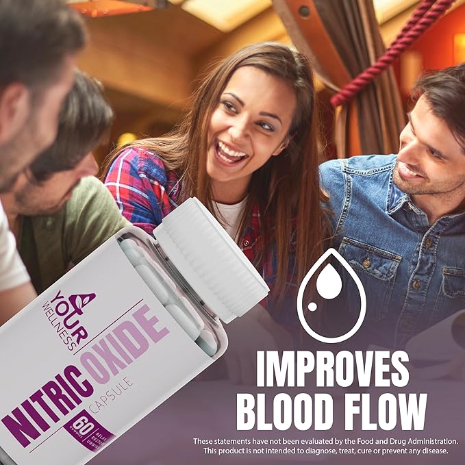 Nitric Oxide Supplement, Boosting Nitric Oxide Production and Blood Pressure, Gluten Free, Non-GMO, Kosher (60)