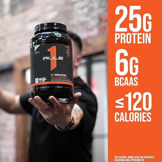 Rule One Proteins R1 Protein - 25g Fast-Acting, Super-Pure 100% Isolate and Hydrolysate Protein Powder with 6g BCAAs (5 Pounds*, Vanilla Créme)