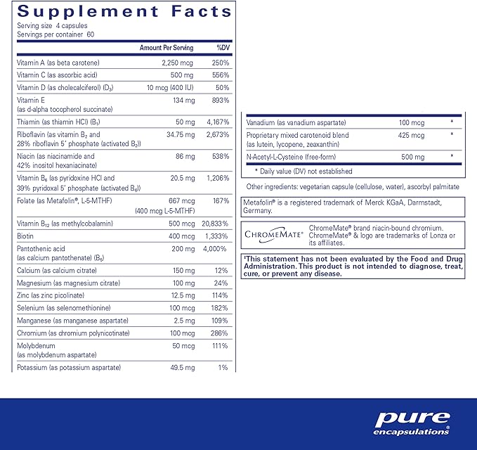 Pure Encapsulations Nutrient 950 with NAC | Helps Provide Additional Immune Support | 240 Capsules