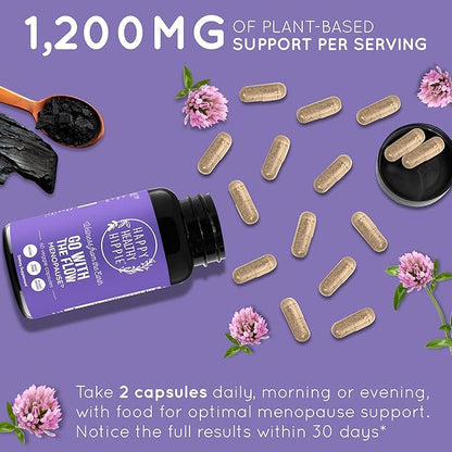 Menopause Support – DIM Supplement + Probiotics | Estrogen Supplement for Women | Dong Quai for Menopause Relief | Hormone Balance for Women | Hot Flashes, Mood Swings, & Night Sweats - Vegan, 60ct