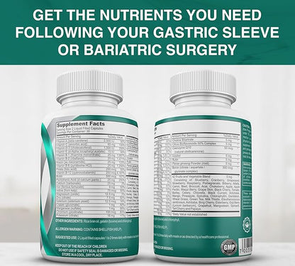 Universal Body Labs Bariatric Multivitamin with Iron Bariatric Multivitamin: Enhanced Absorption, 42 Super Fruits and Vegetables for Antioxidant Boost, Liquid Gel Capsules, Bariatric Must Haves