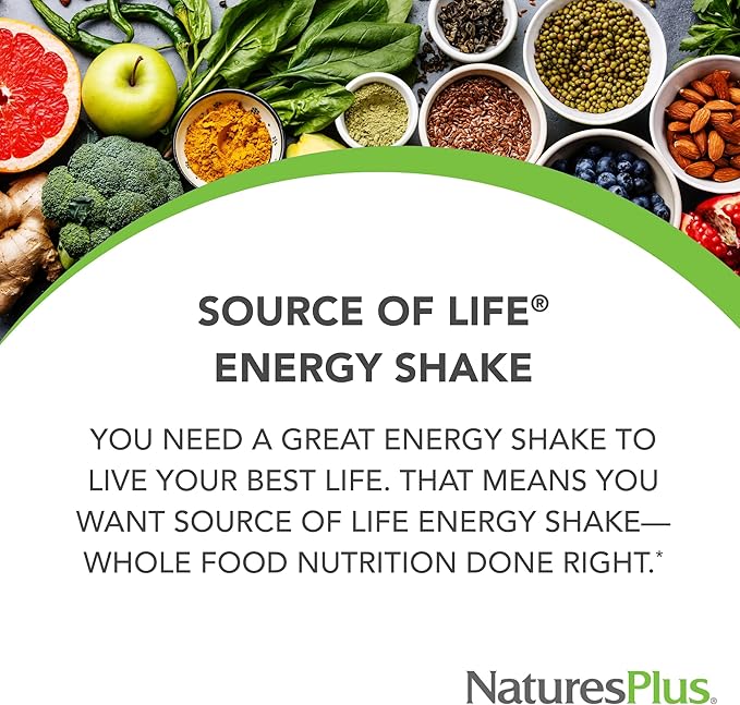 Natures Plus Source of Life Energy Shake, Creamy Granola - 5 lbs, Pack of 2 - Provides 13g Complete Protein, Vitamins & Minerals - Non-GMO, Gluten Free, Vegetarian - 116 Total Servings