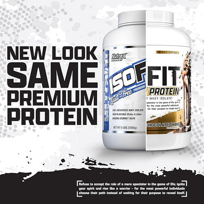 Nutrex Research IsoFit Whey Protein Powder Instantized 100% Whey Protein Isolate (70 Servings, Cookies & Cream)