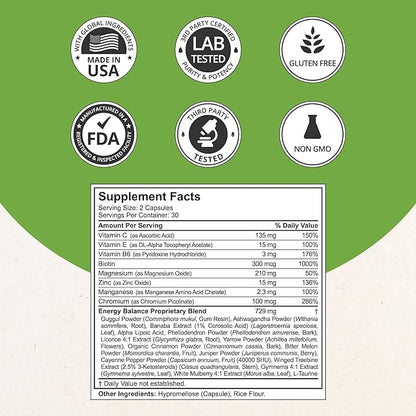 NuBest Blood Sugar - Premium Formula with Bitter Melon, Ashwagandha, Cinnamon, Chromium, Magnesium, Vitamins, Alpha Lipoic Acid, Cayenne Pepper - Support Healthy Blood Sugar - Pack 4