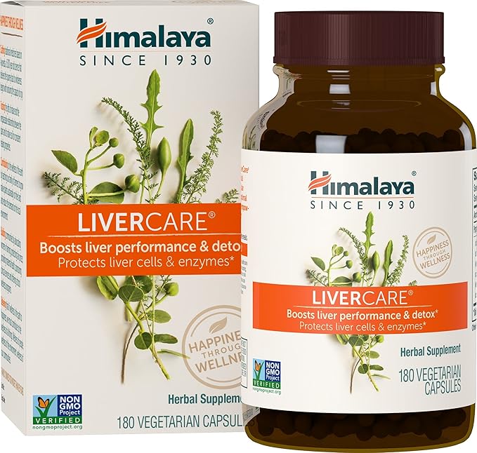 Himalaya LiverCare Herbal Supplement, Liver Cleanse, Liver Support, Eliminates Waste, Cleansing, Vegan, Non-GMO, Herbal Blend, 375 mg, 180 Capsules, 90 Day Supply