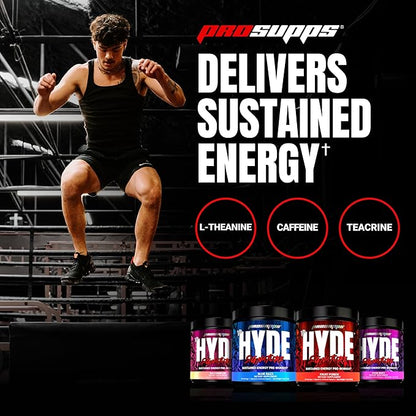 PROSUPPS Mr. Hyde Signature Series Pre-Workout Energy Drink – Intense Sustained Energy, Focus & Pumps with Beta Alanine, Creatine, Nitrosigine & TeaCrine (30 Servings Watermelon)