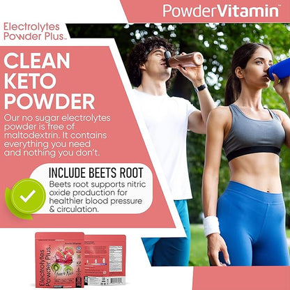 Electrolytes Powder Plus (50 Servings) Guava Kiwi Electrolyte Powder Zero Calorie Keto, 0 Sugar, No Maltodextrin,1000mg Potassium,120mg Calcium,120mg Magnesium, Hydration Powde