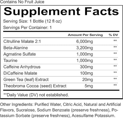 REDCON1 Total War Ready to Drink Pre Workout - Endurance Boosting, Keto Friendly RTD Formula - Amino Acid + Citrulline Malate Pre Workout Drink for Men & Women (Cali Splash, 12 Servings)