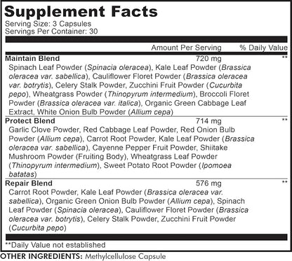 Codeage Instantfood Easy Veggies + Fast Fruits Vitamins Bundle, 30+ Daily Vegetables & Fruits Powders, Whole Food Green, Fruits Multivitamin, Fibers, Vegan Superfood Minerals Supplement - 180 Capsules