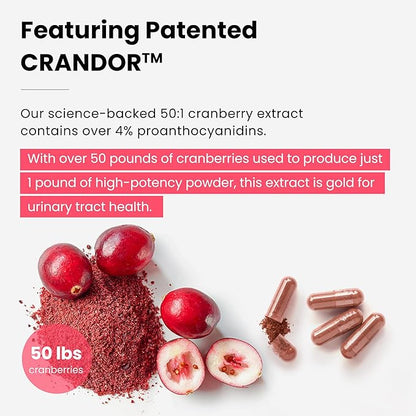 Kidney Cleanse Detox & Repair | 22-In-1 Kidney Health Supplement | Extra Strength 50:1 Cranberry Extract with Bioperine for Increased Absorption | Kidney & Urinary Tract Support & Flush Formula