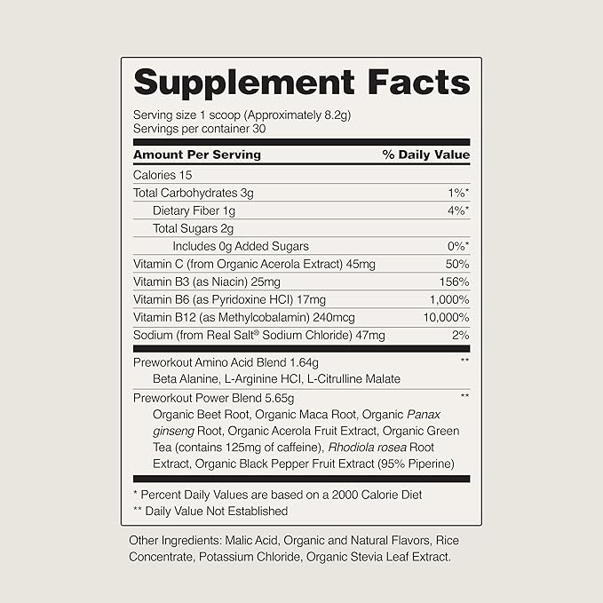 Snap Supplements Preworkout Beet Root Powder, Nitric Oxide Pre Workout with Organic Beets, 250g (30 Servings)