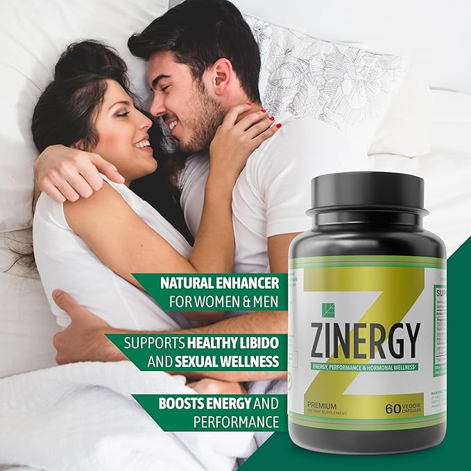 Dr. Zisman ZINERGY Natural Energy and Performance Booster - All-Natural for Men and Women – Boosts Energy and Vitality - Premium Formulated Capsules (60 Capsules)