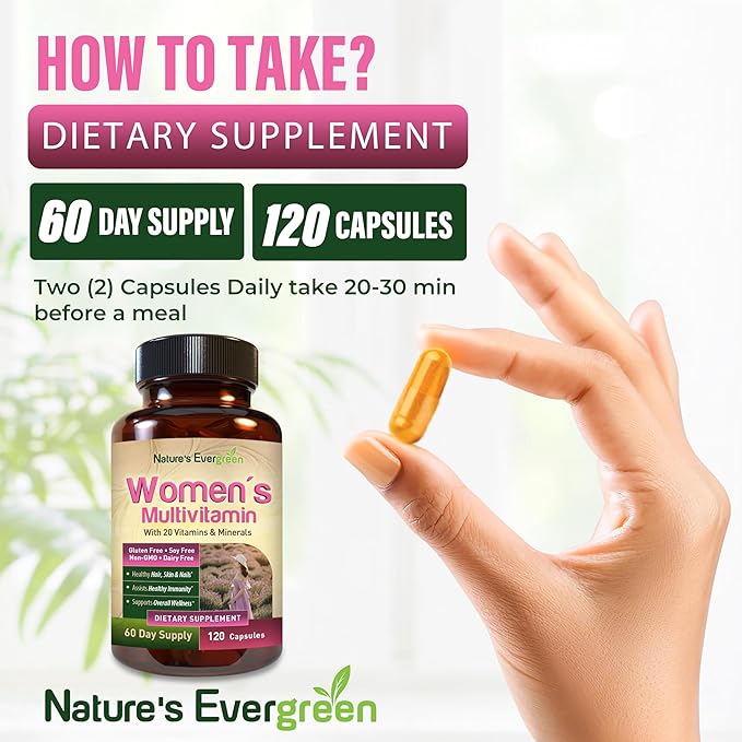 Best Multivitamin for Women | Completely Women's Multivitamins & Multiminerals with Over 20 Vitamins A, C, D, E, B12, Zinc & More Vitamins for Women | Energy, Focus & Immune Health. 120 Capsules