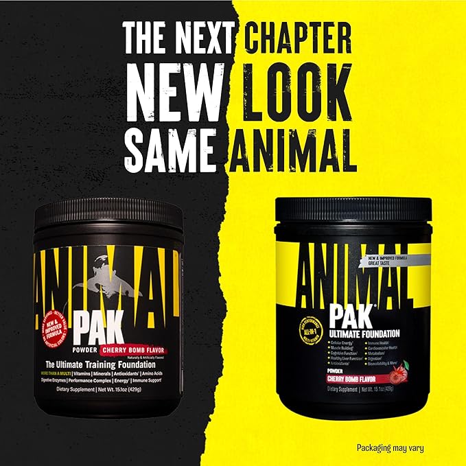 Animal Pak - Vitamin Powder with Zinc, Magnesium, Amino Acids and More - Digestive Health, Immune Booster and Focus Support - Multivitamin for Men and Women - Spectra and 85+ Nutrients - 60 Scoops