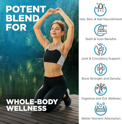 Nutrivein Multi Collagen Pills 2250mg - 180 Collagen Capsules - Type I, II, III, V, X - Anti-Aging, Healthy Joints, Hair, Skin, Bones, Nails, Hydrolyzed Protein Collagen Peptides for Woman and Men