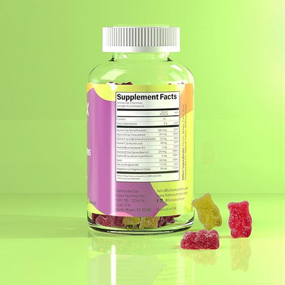 Kobix kids multivitamins gummies | vitaminas para niños | Kosher Non GMO - Vegan - Gluten free | 60 Gummies essential for kids