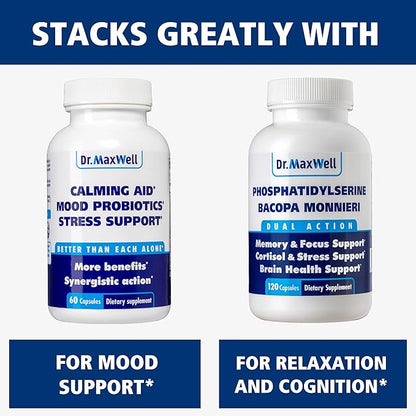 Serotonin and Dopamine Supplements, Better Than Dopamine or Serotonin Support Only. Helps Maintain Normal Neurotransmitter Levels. Mucuna Pruriens, 5-HTP, 60 Capsules Women Men