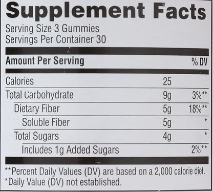 365 by Whole Foods Market, Fiber Gummy, 90 Count (Pack of 2)