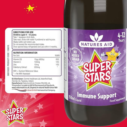 NATURES AID Super Starz Immune Support, 150 ML