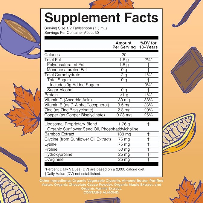 MaryRuth Organics Collagen Booster Liposomal, Sugar Free, Liquid Collagen Booster with Vitamin C, Vitamin E, Zinc, Copper & Silica, Skin Care & Joint Support Supplement, Vegan, Non-GMO, 7.6 Fl Oz