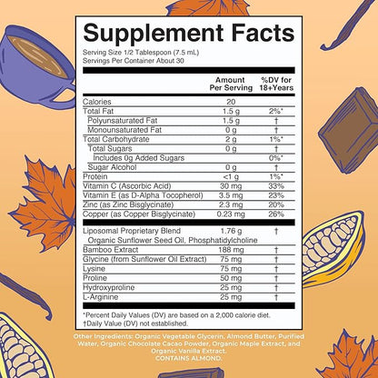 MaryRuth Organics Collagen Booster Liposomal, Sugar Free, Liquid Collagen Booster with Vitamin C, Vitamin E, Zinc, Copper & Silica, Skin Care & Joint Support Supplement, Vegan, Non-GMO, 7.6 Fl Oz