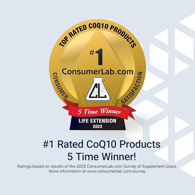 Life Extension Super Ubiquinol CoQ10 with Enhanced Mitochondrial Support, ubiquinol CoQ10, shilajit, potent heart health & cellular energy production support, ultra-absorbable, gluten-free, 60 softgel