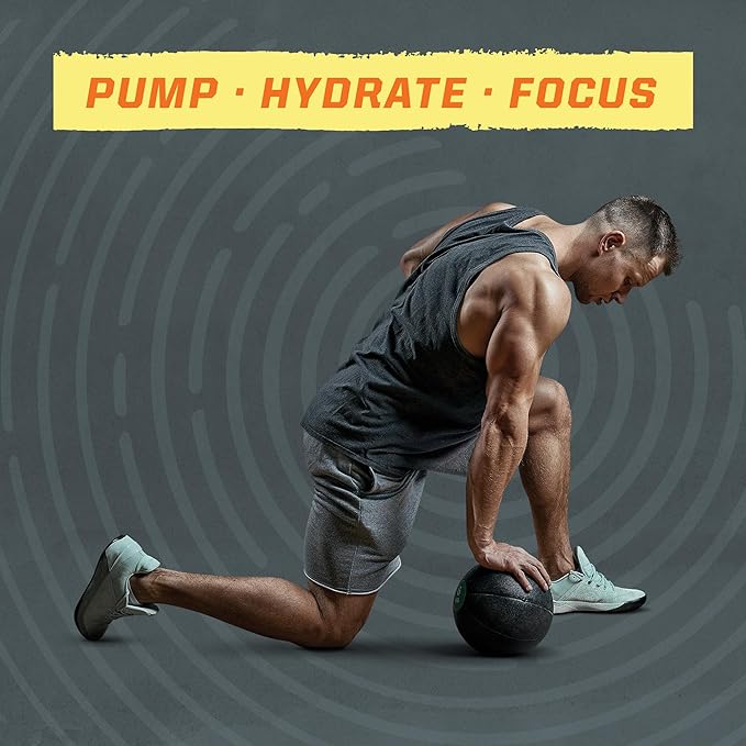 Pre Workout Powder Energy Drink Non-Stim & Caffeine Free | Vegan Plant-Based Pre-Workout Supplement | Pump Hydrate Focus Endurance & Strength Builder | Yuzu Mango Flavored 30 Serving Active Preworkout