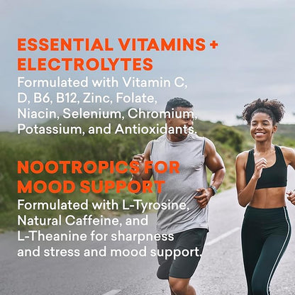 EBOOST Energy Drink Powder, Super Fuel - Orange Mango, 14 Packets - Pre-Workout Powder Energy Drink Mix - Natural Energy, L-Tyrosine, L-Theanine & Vitamins - Preworkout for Women & Men to Go