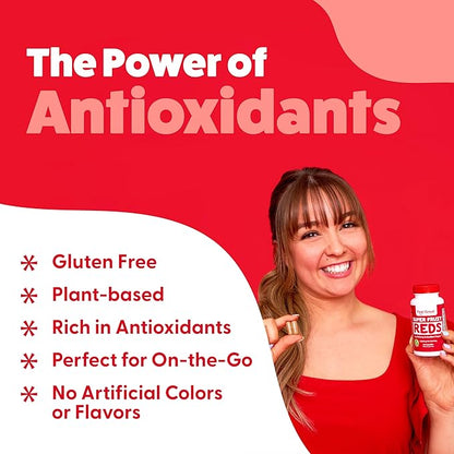 Feel Great Vitamins Superfruit Reds – Antioxidant Superfood with Polyphenols for Anti-Aging & Immune Support – Acai, Mangosteen, Pomegranate, Blueberry & Much More – 60 Capsules