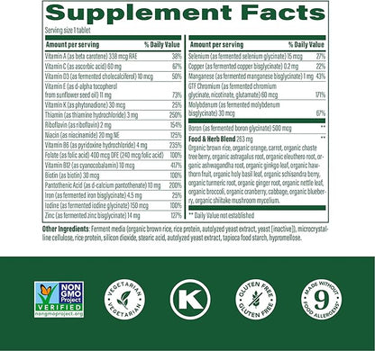 MegaFood Women's 40+ One Daily Multivitamin for Women with Vitamin B12, Vitamin B6, Vitamin C, Vitamin D, Zinc & Iron – Plus Real Food - Immune Support - Bone Health - Non-GMO - Vegetarian - 30 Tabs