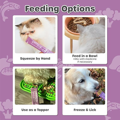 Squeeze Vita Stick Lickable Treats for Dogs & Cats. 7 Skin & Coat Support Sticks with Essential multivitamins. Soft and Tasty Paste for All Life Stages, Supporting Skin & Coat Health
