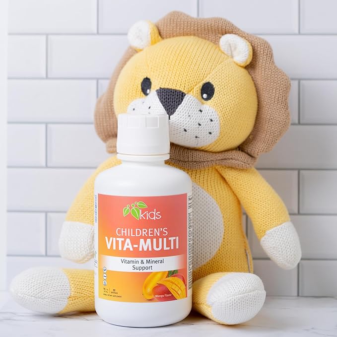 Mountain Meadow Herbs Children's Vita-Multi: Blended Vitamin & Mineral Supplement - Fast Absorbing Liquid Kids Vitamins with Fruits, Greens, and Eye-Protecting Lutein (16 oz.)