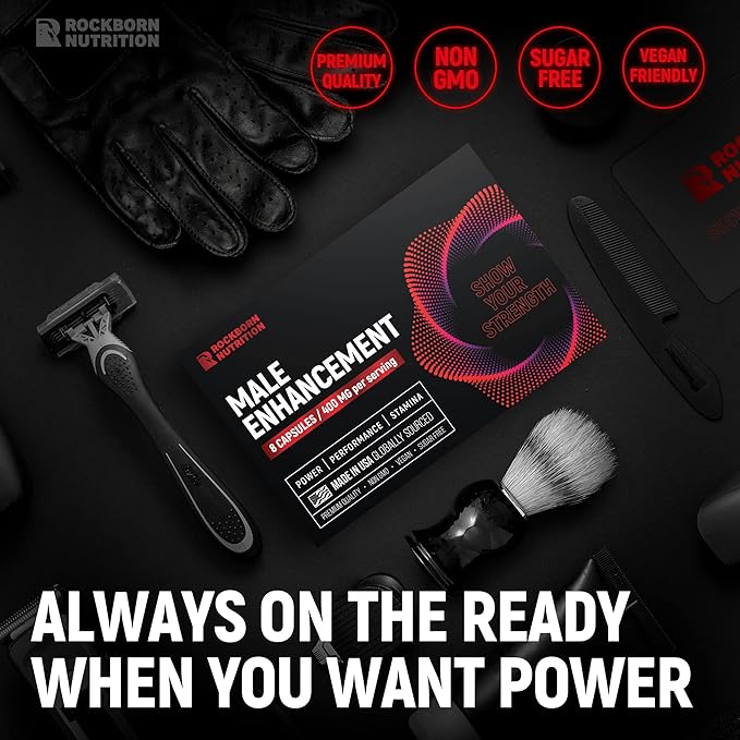 Herbal Supplement for Men’s Health with Horny Goat Weed and Tribulus Terrestris - Made in USA - 8 Capsules