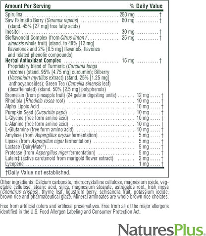 Natures Plus Source of Life Men Multivitamin - 60 Vegetarian Tablets - Whole Food Supplement - Natural Energy Production & Overall Wellbeing for Men - Gluten-Free - 30 Servings