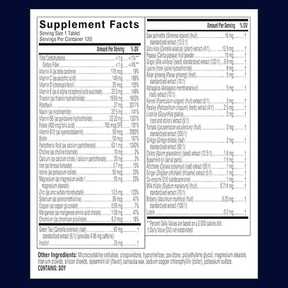 Swisse Ultivite Daily Multivitamin for Men | 50 Vitamins, Antioxidants and Minerals + Adaptogens | Energy, Stress & Immune Support | Mens Multivitamins Supplement | 120 Tablets