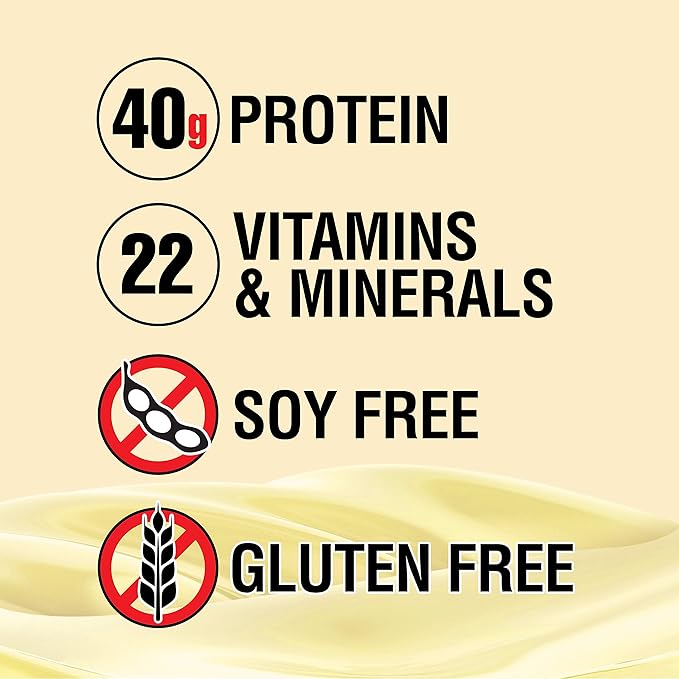 Labrada Lean Body MRP All-In-One Vanilla Meal Replacement Shake, 40g Protein, Whey Blend, 8g Healthy Fats EFA's & Fiber, 22 Vitamins and Minerals , No artificial color, Gluten Free, (42 Packets)