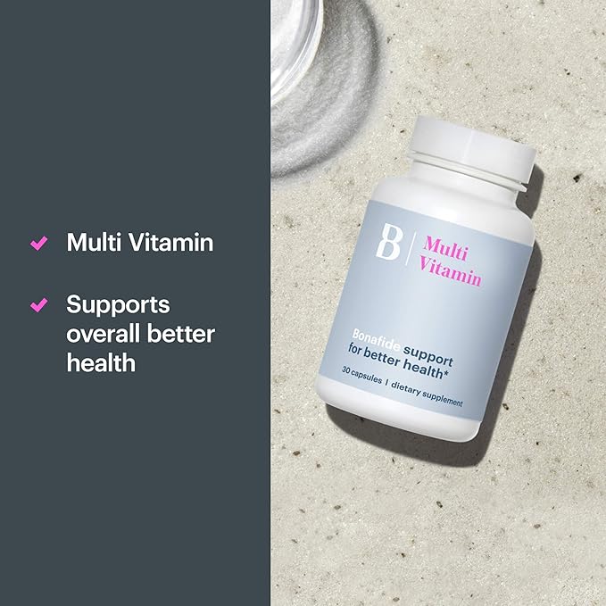 Bonafide Essentials Multi Vitamin for Better Health – Daily Multivitamin for Women – 30 Capsules (1-Month Supply)