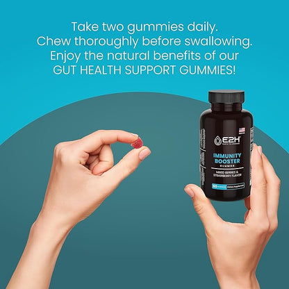 E2H Immunity Support Gummies - 60 Count - Gelatin-Free, Gluten-Free, Vegan & Non-GMO