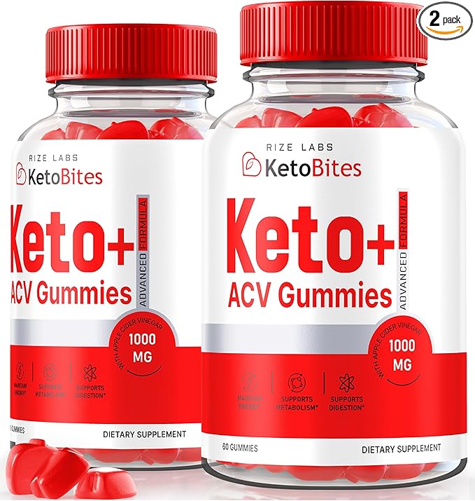Keto Bites ACV Gummies for Advanced Weight Loss, All Natural Apple Cider Vinegar Supplement (120 Gummies)