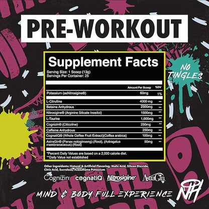 Mind and Body Experience - Pre Workout, Endurance, Pump, and Focus - 25 Servings, Dragon Berry