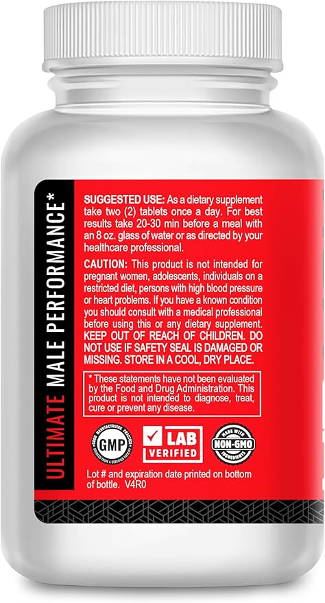 Mr Man Male Enlargement Pills- Size Enhancing Supplement for Men- Add Over 3 in 90 Days- 60 Tablets