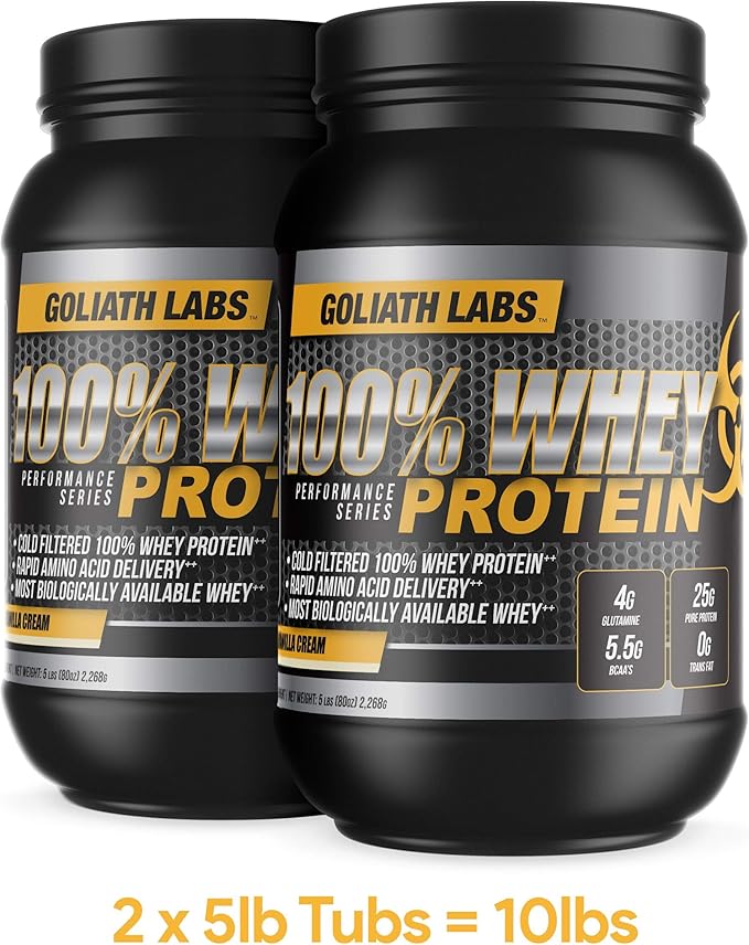 Goliath Labs ⧫ 100% Whey Protein Powder 10 lb (Vanilla)
